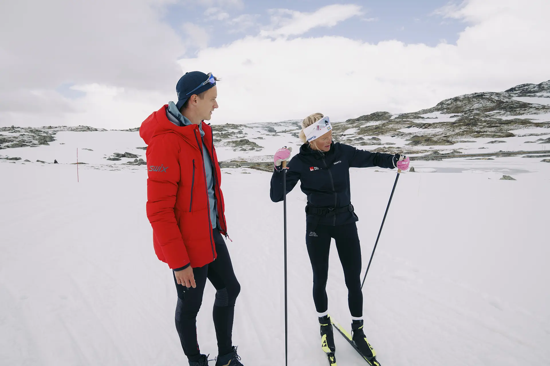 Håvard i kampanjearbeid for Swix